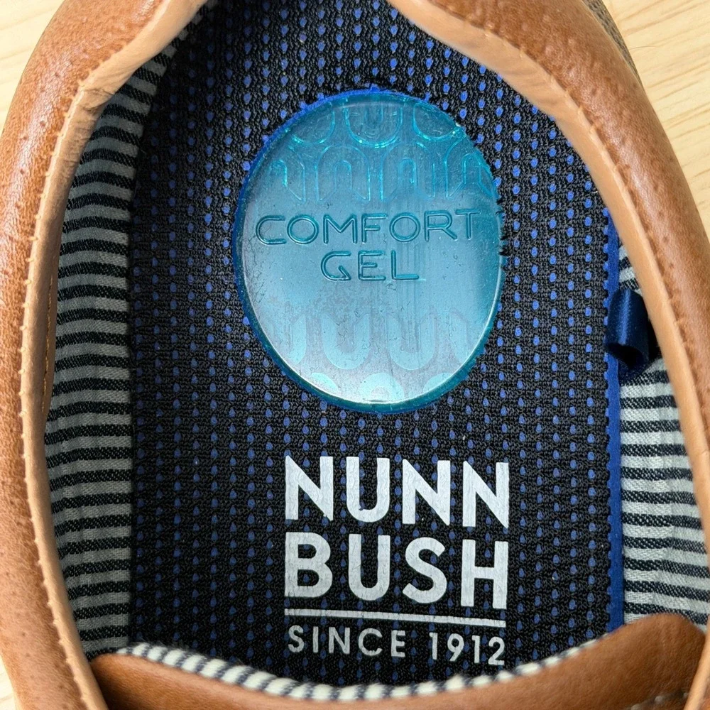Nunn Bush Hyde II‎ Plain Toe Men's Wide Cognac Tie Size 9.5 W